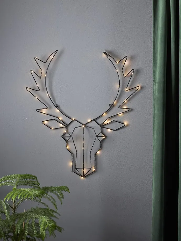 LED-Dekohänger "Cupid" in Schwarz - (B)52 x (H)57 cm