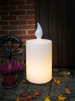 LED-Dekoleuchte "Candle" in Weiß - (H)60 x Ø 38,5 cm