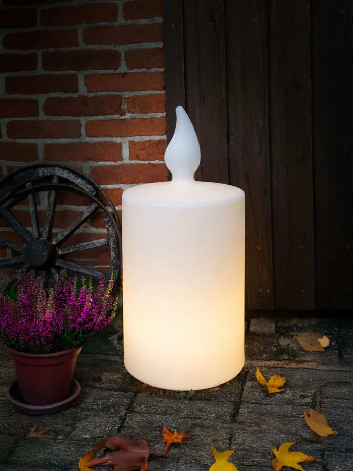 LED-Dekoleuchte "Candle" in Weiß - (H)60 x Ø 38,5 cm