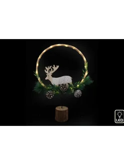 LED-Dekoleuchte in Grün/ Braun - (B)30 x (H)47 x (T)8 cm