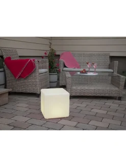 LED-Dekoleuchte in Weiß - (B)28 x (H)29 cm