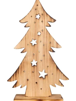 LED-Dekoleuchte "Tannanbaum" in Hellbraun - (B)28,5 x (H)47,5 x (T)10,5 cm