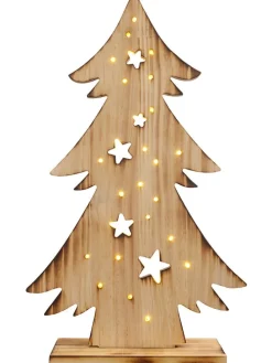 LED-Dekoleuchte "Tannanbaum" in Hellbraun - (B)28,5 x (H)47,5 x (T)10,5 cm