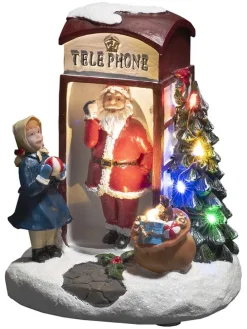 LED-Dekoleuchte "Telefonzelle'' in Bunt - (B)12,5 x (H)16,5 x (T)11,5 cm