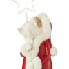 LED-Dekoleuchte ''Weihnachtsmann Stern'' in Rot/ Weiß - (H)35,5 x Ø 13 cm