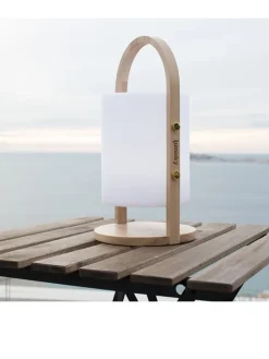 LED-Dekoleuchte "Woody" in Weiß - (H)39 x Ø 18 cm