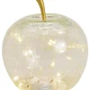 LED-Dekoobjekt "Apfel" in Weiß - (H)17 x Ø 16 cm