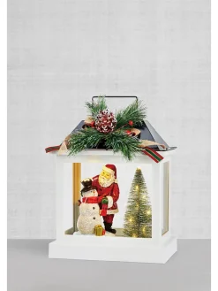 LED-Dekoobjekt "Bingo" in Weiß/ Grün - (B)24 x (H)32 cm