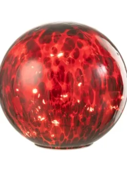 LED-Dekoobjekt "Kugel" in Rot - (H)20,5 x Ø 20,5 cm