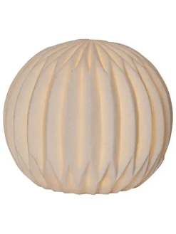 LED-Dekoobjekt "Sandy" in Creme - Ø 25,5 cm