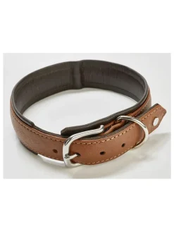 Leder-Halsband "Amici" in Hellbraun