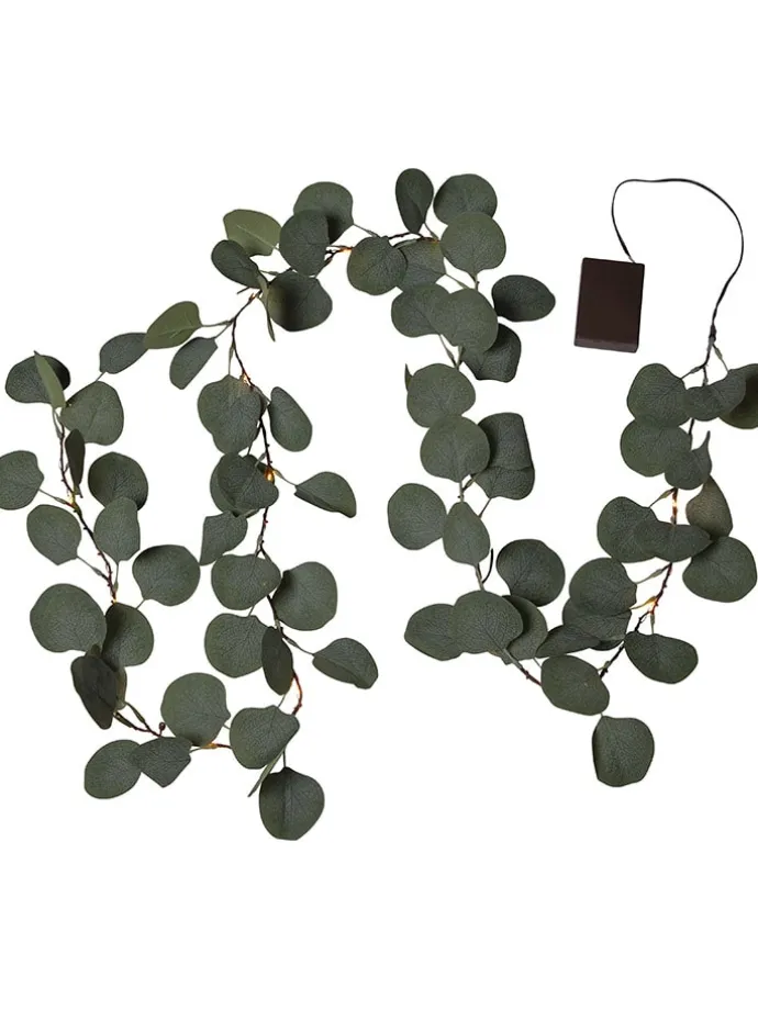 LED-Eukalyptuszweig "Eucalyptus" in Grün - (L)180 cm