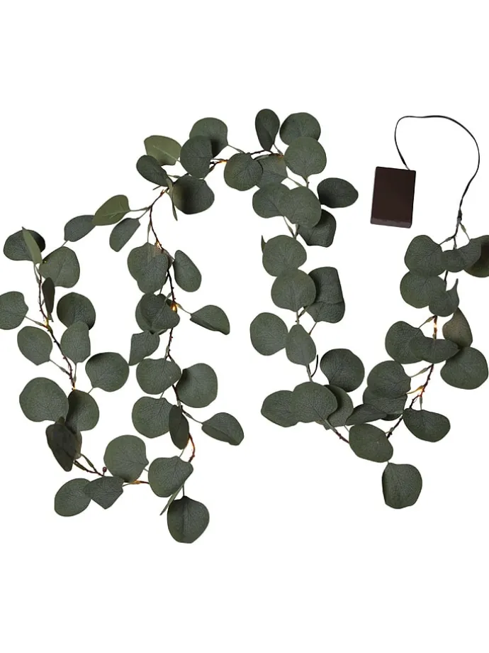 LED-Eukalyptuszweig "Eucalyptus" in Grün - (L)180 cm