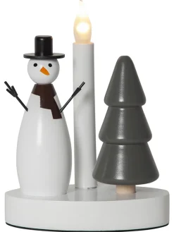 LED-Fensterleuchter "Christmas Joy" in Weiß/ Grau - (L)21 x (B)16 cm