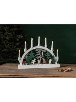 LED-Fensterleuchter "Forest Friends" in Bunt - (L)45 x (B)33 cm