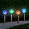 LED-Gartenstecker in Silber - (H)34 x Ø 8 cm