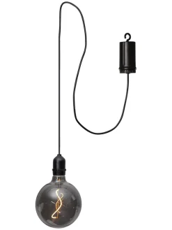 LED-Glaskugel "Bowl" in Schwarz - (B)12,5 x (H)19,5 cm