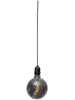 LED-Glaskugel "Bowl" in Schwarz - (B)12,5 x (H)19,5 cm