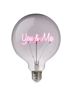 LED-Glühlampe BRIGHT LIGHT You & Me in Pink