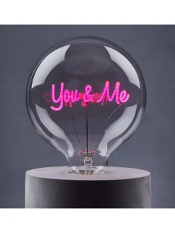 LED-Glühlampe BRIGHT LIGHT You & Me in Pink