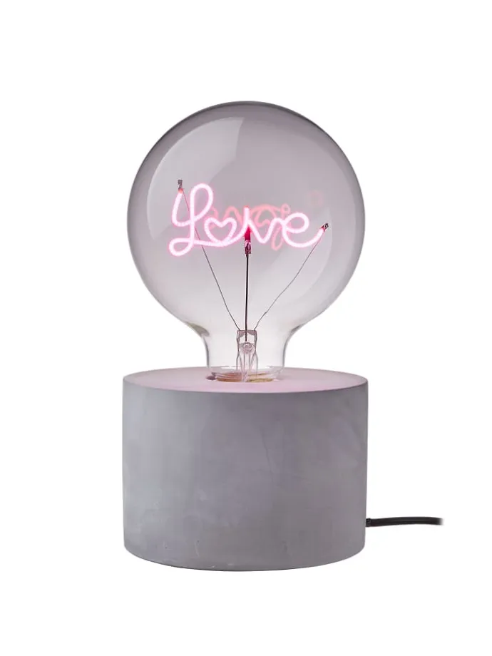 LED-Glühlampe BRIGHT LIGHT LOVE in Pink