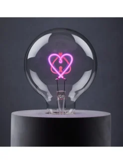 LED-Glühlampe BRIGHT LIGHT Herz in Pink