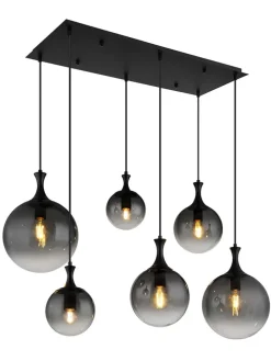 LED-Hängeleuchte "Dalton" in Schwarz - (L)97 x (B)48 x (H)141 cm