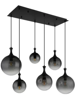 LED-Hängeleuchte "Dalton" in Schwarz - (L)97 x (B)48 x (H)141 cm