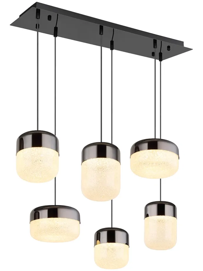 LED-Hängeleuchte in Grau - (L)80 x (B)32 x (H)150 cm