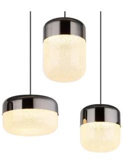 LED-Hängeleuchte in Grau - (L)80 x (B)32 x (H)150 cm