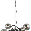 LED-Hängeleuchte in Schwarz - (L)62,2 x (B)58,8 x (H)120 cm