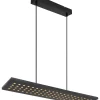 LED-Hängeleuchte in Schwarz - (B)80 x (H)120 x (T)20 cm