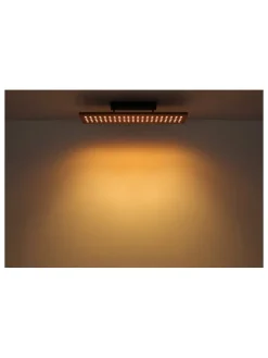 LED-Hängeleuchte in Schwarz - (B)80 x (H)120 x (T)20 cm