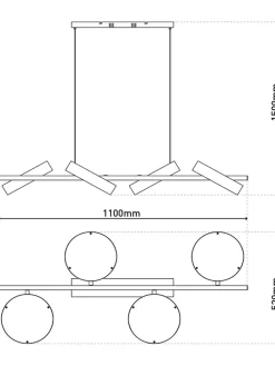 LED-Hängeleuchte "Tessa" in Hellbraun/ Schwarz - EEK F (A bis G)