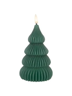 LED-Kerze in Grün - (H)17 cm