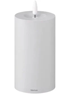 LED-Kerze ''Noca'' in Hellgrau - (H)15 cm