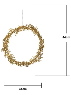 LED-Kranz "Elegant" in Gold - Ø 44 cm