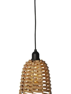 LED-Lampenschirm "Twine" in Hellbraun - (H)15 cm