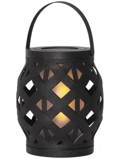LED-Laterne "Flame Lantern" in Schwarz - (H)16 cm