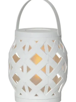LED-Laterne "Flame Lantern" in Weiß - (H)16 cm