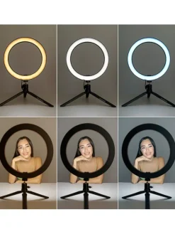 LED-Leuchte mit Stativ - (B)27 x (H)26 x (T)2,5 cm