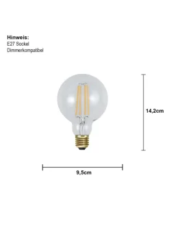 LED-Leuchtmittel ,Soft Glow', E27, 3,6W, 320lm, dimmbar, warmweiß