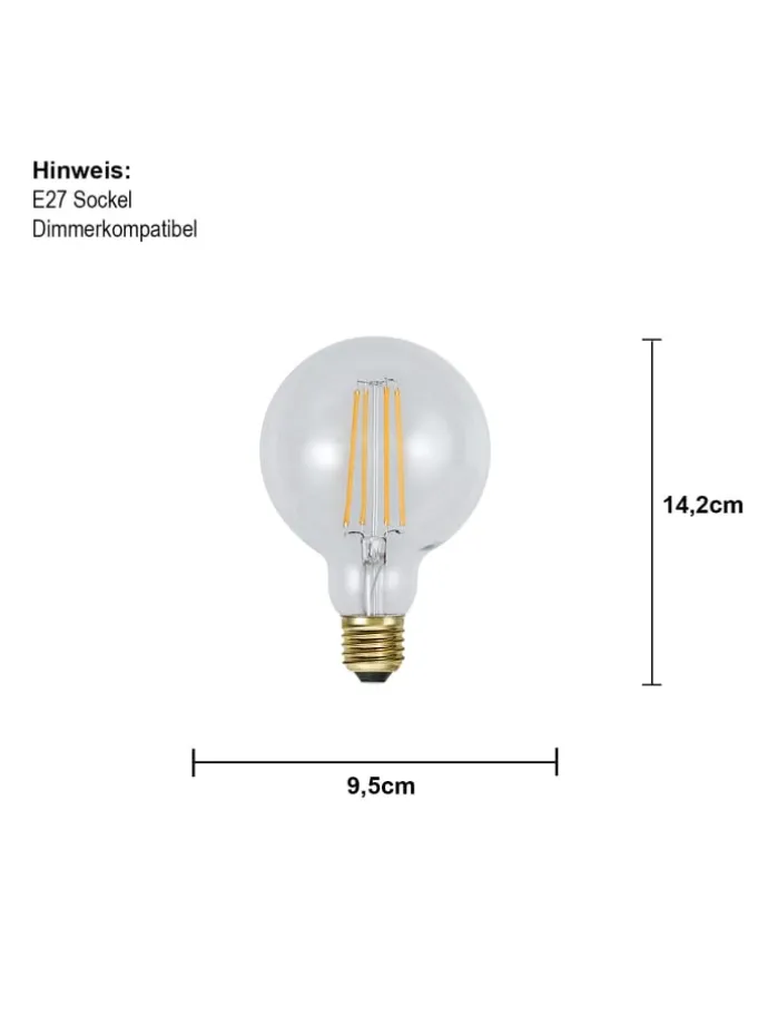 LED-Leuchtmittel ,Soft Glow', E27, 3,6W, 320lm, dimmbar, warmweiß