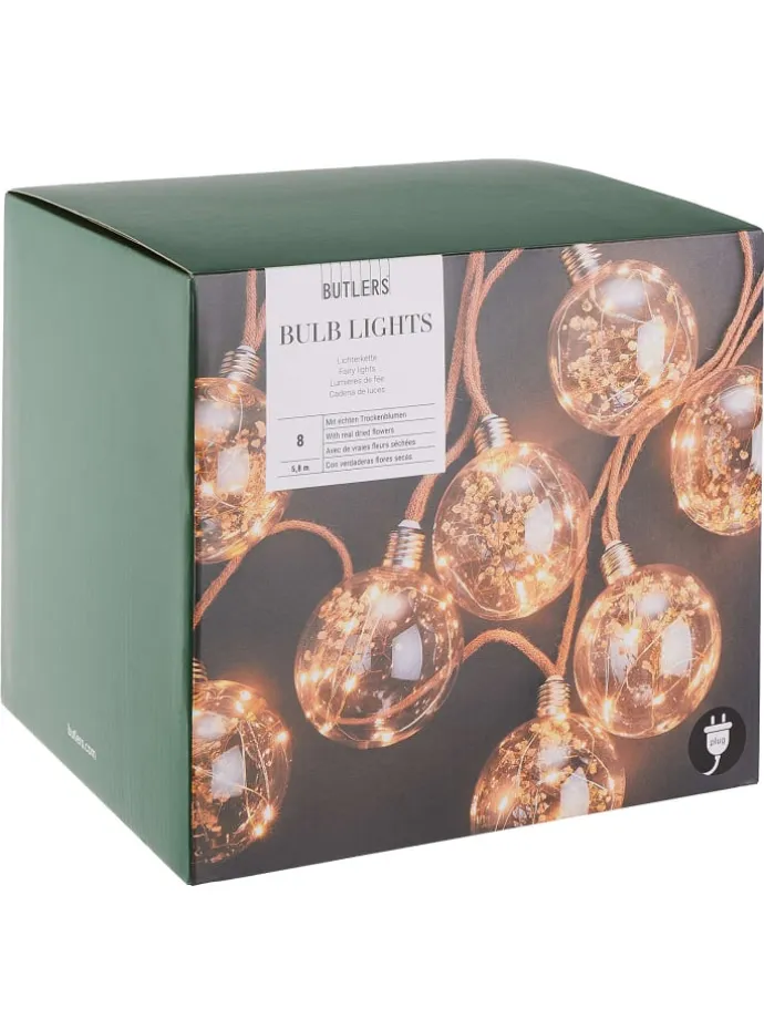 LED-Lichterkette BULB LIGHTS in Braun