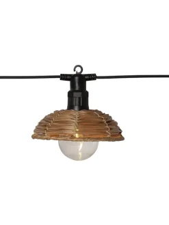 LED-Lichterkette "Cesta Light" in Hellbraun/ Schwarz - (B)13 x (H)13 cm