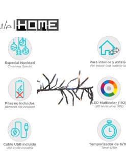 LED-Lichterkette in Warmweiß/ Weiß - (L)104 cm