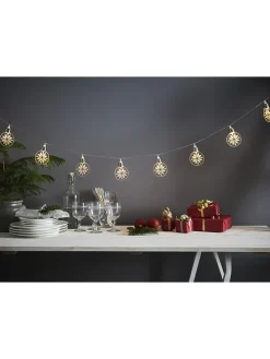 LED-Lichterkette "Ornament" in Weiß - (L)180 cm