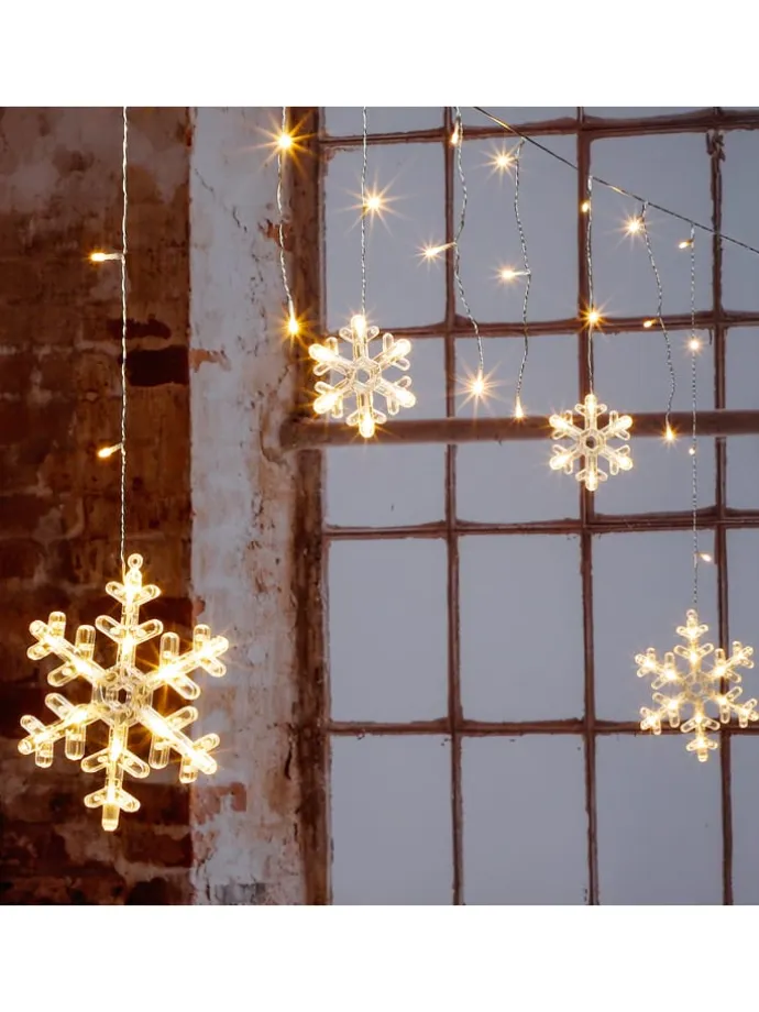 LED-Lichterkette "Snowflake" in Warmweiß - (L)210 cm