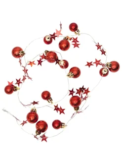 LED-Lichterkette "X-mas" in Rot - (L)90 cm
