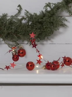 LED-Lichterkette "X-mas" in Rot - (L)90 cm